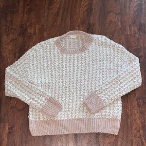 Debut mauve pink and white sweater